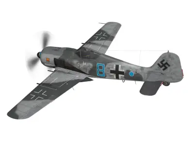 Focke Wulf - FW190 A8 - Blue 8 3D model