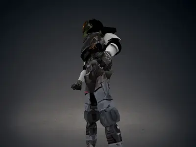 SPACE ROC ROBOT Low-poly 3D model