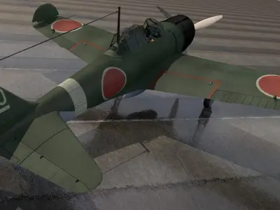 Mitsubishi A6M2 Zeke 3D model