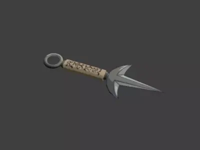 Raijin Dagger Low-poly 3D model