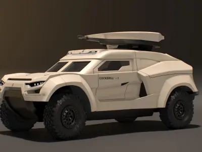 Cockerill I-X Armored Vehicle with Combat Turret 3D model