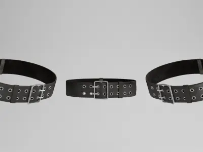 military belt Low-poly 3D model