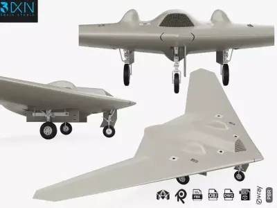 Lockheed Martin RQ-170 Sentinel UAV Drone Iran Version 3D model