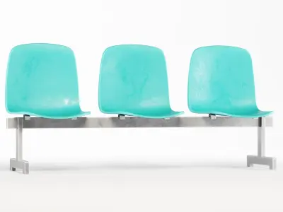 Chair01 three plastic seats Free 3D model