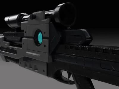 Energy or Laser Rifle Concept v02 3D model