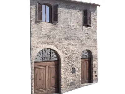 3D Scanned Italian Facade 001 Low-poly 3D model