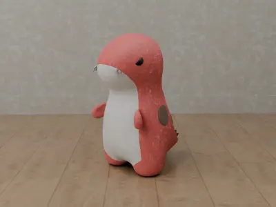 Dinosaur Plush Toy - T-Rex Low-poly 3D model