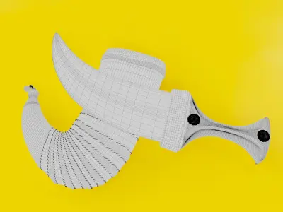 Yemeni knife 3D model