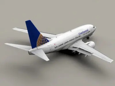 Boeing 737-600 Continental Airlines 3D model