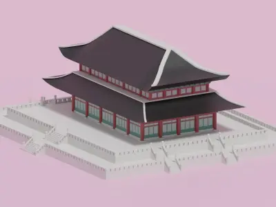 KOREA Gyeongbokgung Palace Geunjeongjeon Hall 3D model