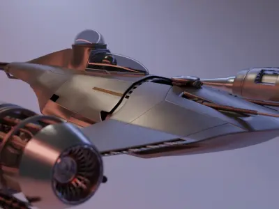 N-1 Starfighter Mandalorian 3D model