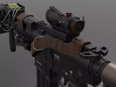 m4 military Fps - Tps Low-poly 3D model