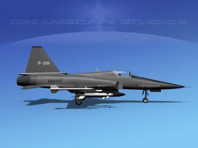 Northrop F-20 Tigershark V01 3D model