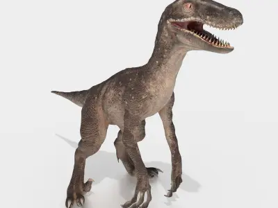 velociraptor dinosaur Low-poly 3D model