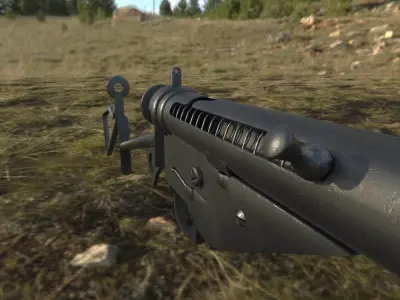 Sten Submachine gun Low-poly 3D model