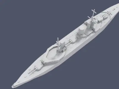 HMS Queen Mary 3D print model