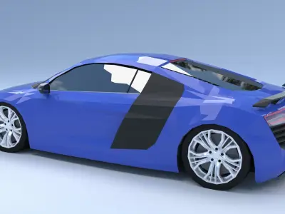Audi R8 low poly Free 3D model