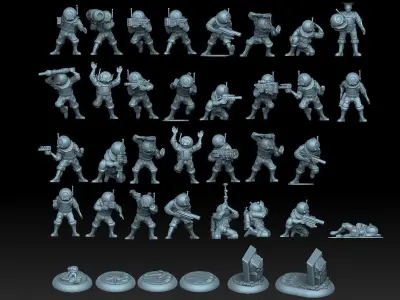 XCOM Terror From The Deep Aquanauts 3D print model