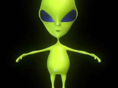 Alien Cartoon Character Low-poly 3D model