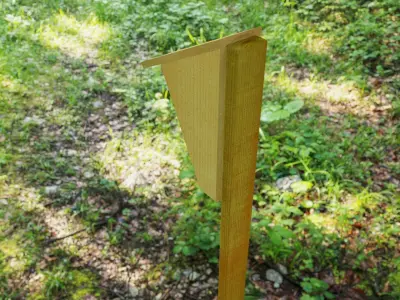 Wooden Bluebird House 3D model