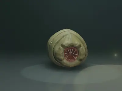 Worm Alien Low-poly 3D model