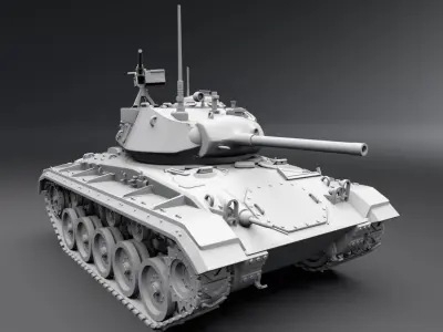 M24 Chaffee Scale Model 3D print model
