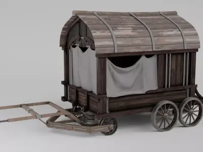 carriage  3D model purchase