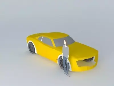 Muscle car template Free 3D model