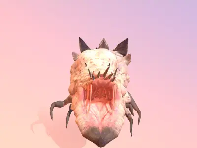 REd VElvet Sandworm Monster Run 3D model