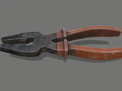 nippers old pliers Low-poly 3D model