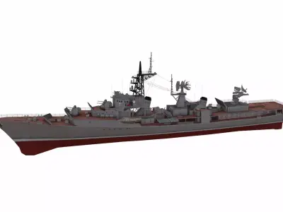 Kanin-class destroyer Low-poly 3D model
