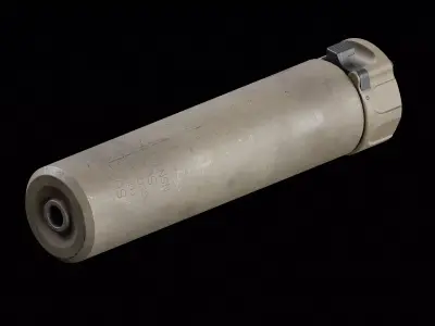 SOCOM556-RC1 Suppressor Low-poly 3D model