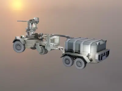 Ammo Feeder Trailer Vehicle Innovative Design 3D model