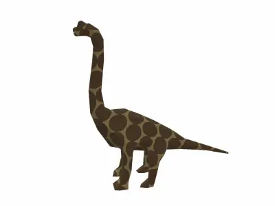 Dinosaur Brachiosaurus - 04 Low-poly 3D model