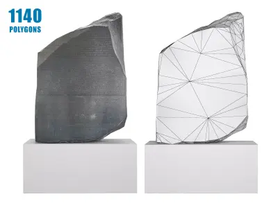 The Rosetta stone Low-poly 3D model