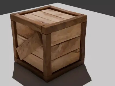 Cartoon Crate Free low-poly 3D model