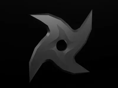 Shoriken k logo Free low-poly 3D model