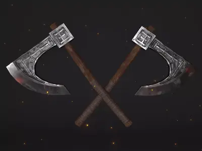 Cult One-Handed Waraxe Low-poly 3D model