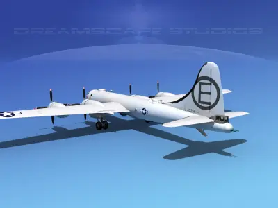 Boeing B-29 Superfortress Sawnee Princess 3D model