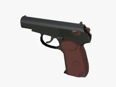 Makarov  Low-poly Low-poly 3D model