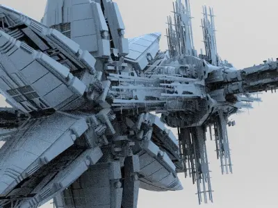 Revolving Gravity generator City 2 3D model