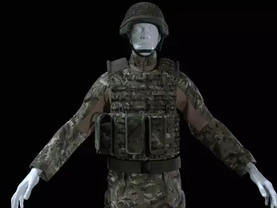 British Armed Forces - CQC Osprey MK4 Armoured Vest Low-poly 3D model