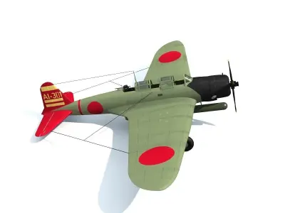 Nakajima B5N Kate Japanese Bomber 3D model