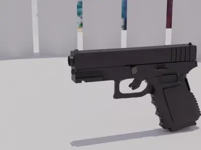 Short Gun low poly Low-poly 3D model