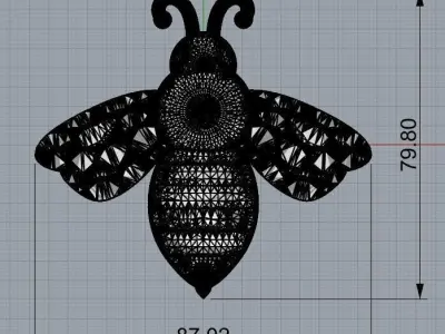 Bee Model for Jewelry and Decorative Projects 3D print model