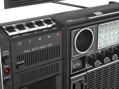 Cassette Player And JBL Boombox 3D model