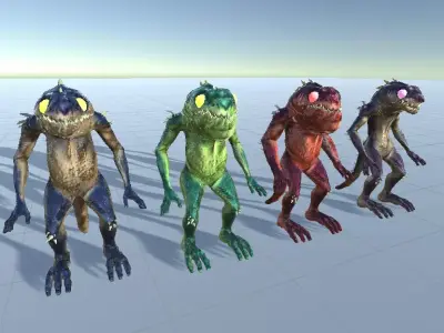 Mirken Aquatic-Land Pack Low-poly 3D model