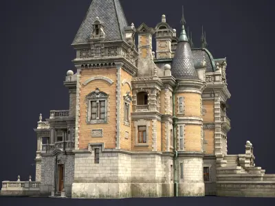 Massandra Palace Low-poly 3D model