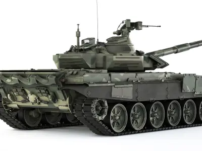 Tank T-72B3 2012 3D model