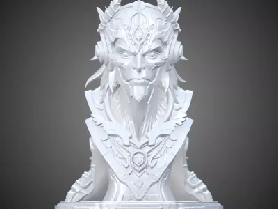 Sci-Fi Cyber Commando Bust PM-409 3D print model